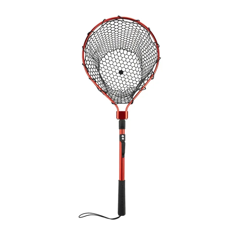 LINNHUE Fishing Nets Folding Laning Net Cheap Price Rubber/Silicone Mesh Catch 14kg Fish Lure Fishing Tool Anglers Accessory