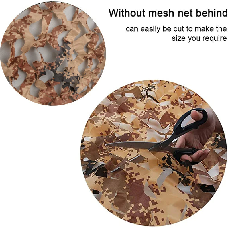 Camouflage Nets 1.5m*2 3 4 5 6 8 9 10m Wide Camo Netting Outdoor Camping Shooting Sun Shade Party Desert Fence Hunting Duck Deer