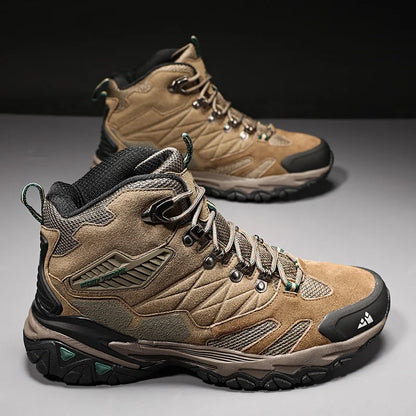 Men's Outdoor Hiking Boots Suede High Top Trekking Men Shoes Rainproof Tactical Combat Military Boots