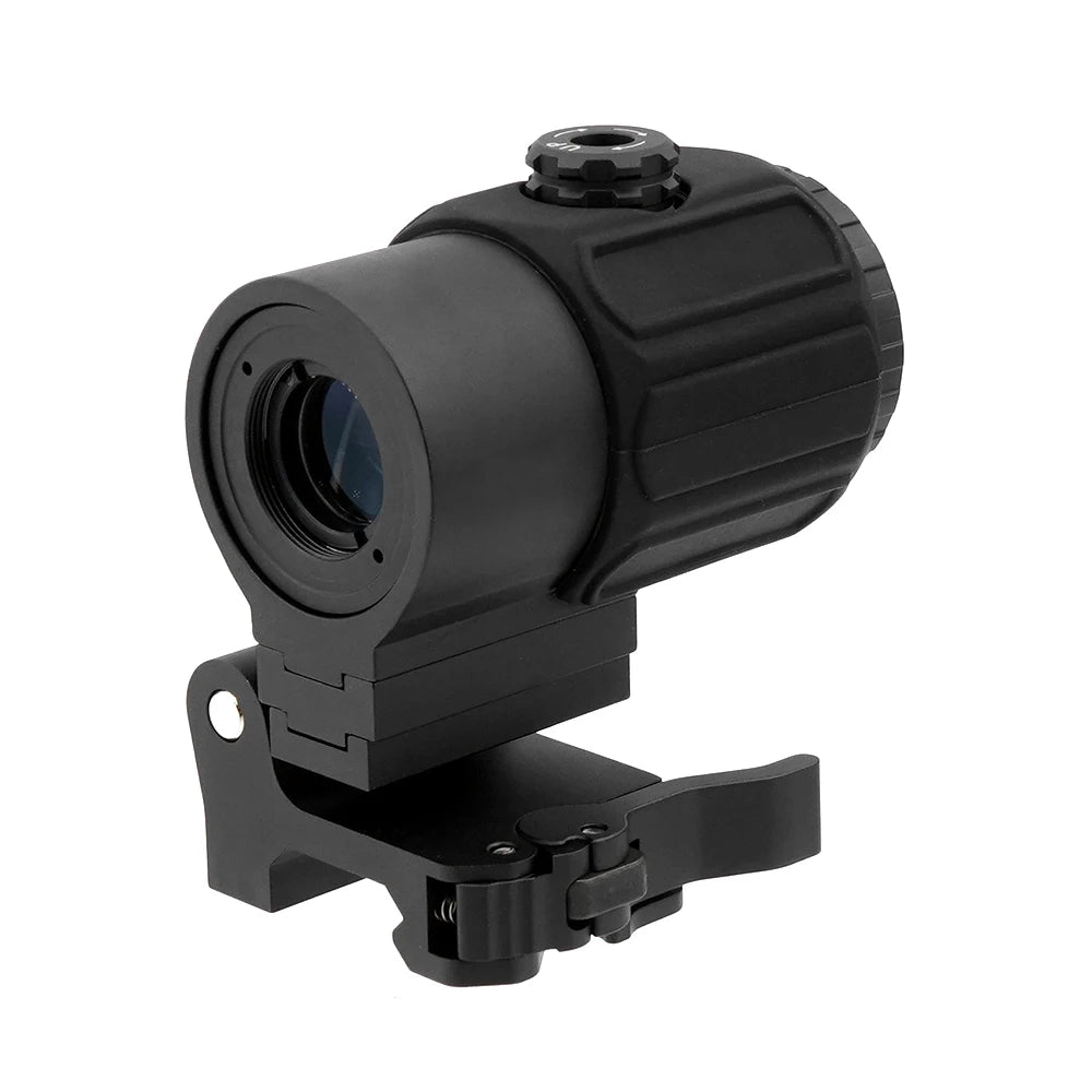 EVOLUTION GEAR Tactical G43 3X Magnifier with 7mm Riser Switch To Side QD STS Mount Red Dot Magnifier For Hunting Airsoft AR 15