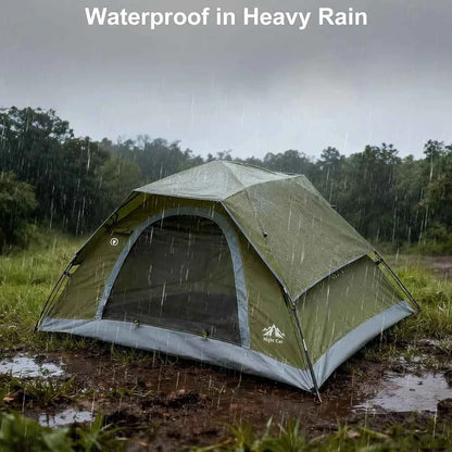 Night Cat Camping Tents 1 2 3 4 Persons with Unique Rainfly Backpacking Tent Easy Clip Setup Double Layers 2 Doors Waterproof Lightweight
