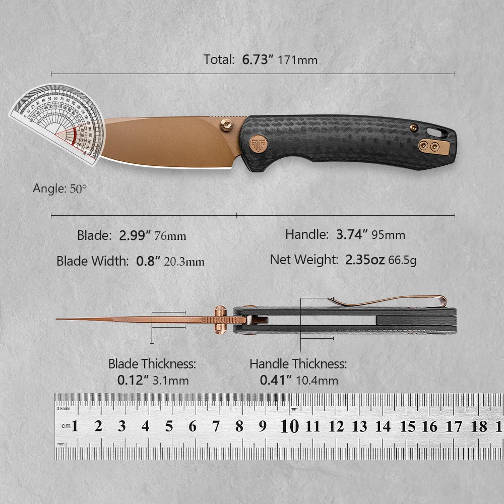 Pocket Folding Dragonfly Knife 14C28N  Blade Micarta G10  Handle High Quality  Survival Camping Hunting  Outdoor Fishing