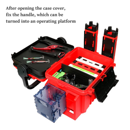 Fishing Tool Box Multi-function Plastic Thickened Fisherman Tackle Box Fishing Rod Lure Storage Organizer Sea Goods for Fishing