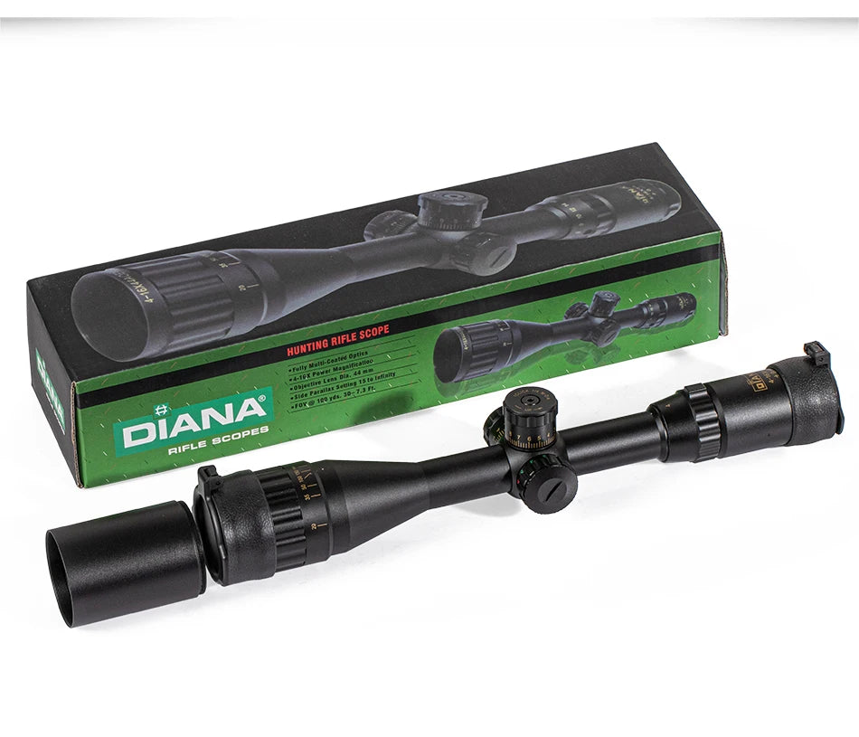 DIANA 4-16x44 Tactical Riflescope Optic Sight Green Red Illuminated Hunting Scopes RU Rifle Scope Sniper Airsoft Air Gun S
