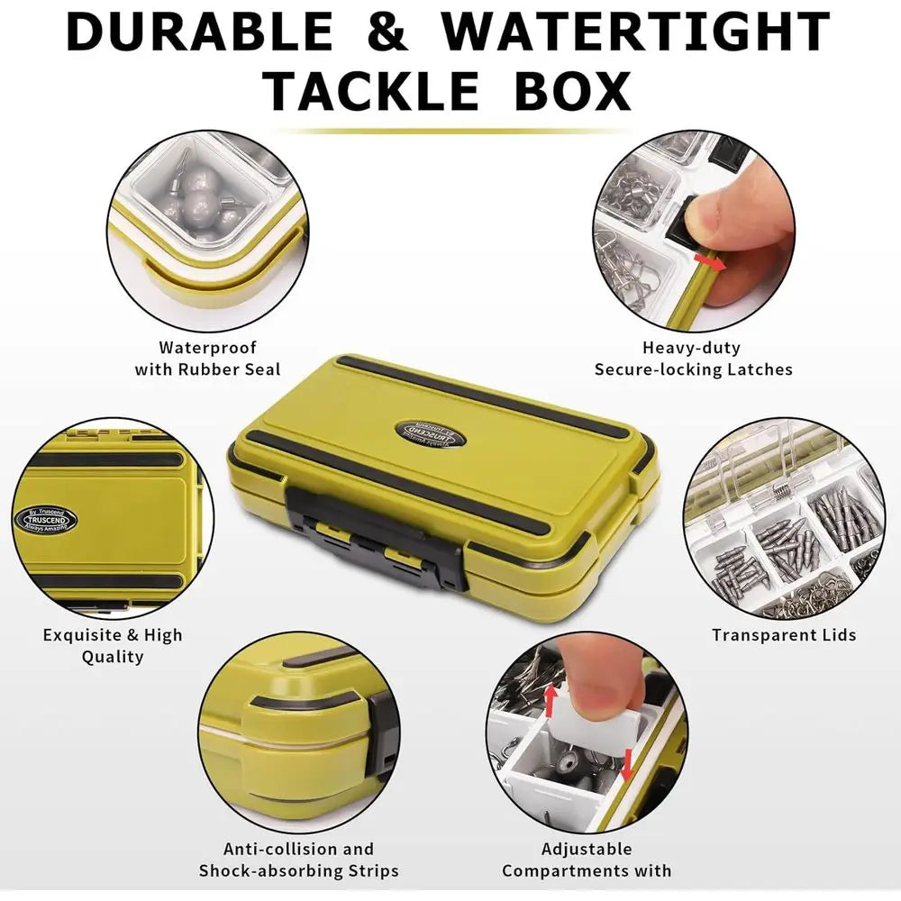 Essential Fishing Kit with Tackle, Sinkers, Hooks, Swivels, and Lures for Beginners