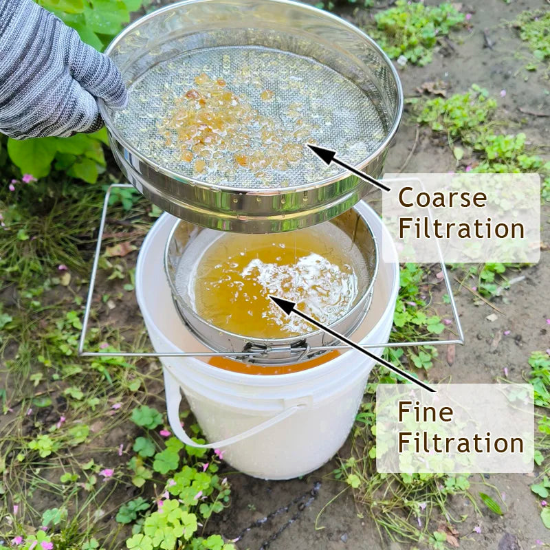 Honey Strainer- Double Sieve Honey Coarse And Fine Filter