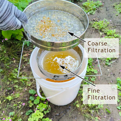 Honey Strainer- Double Sieve Honey Coarse And Fine Filter