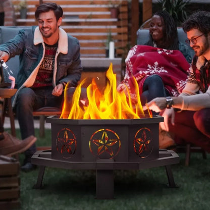35 Inch Octagonal Fire Pit