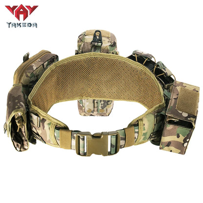 YAKEDA Tactical Battle Belt Duty Belt Law Enforcement Utility Belt Police Belt 7 in 1 Set