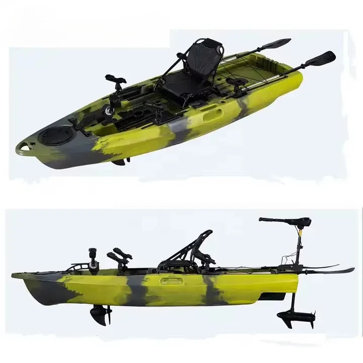 Customize Portable  Kayak With Split Hard Shell Electric Pedal-Driven Canoe For Solo Tandem Lake Sea Adventures Modular Assembly