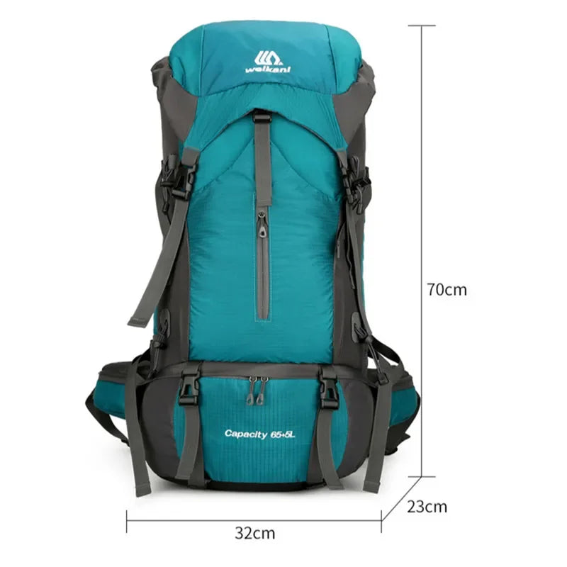 Waterproof Hiking Backpack With Rain Cover Outdoor Camping Travel Mountaineering Men Women Shoulder Climbing Traveling Bags