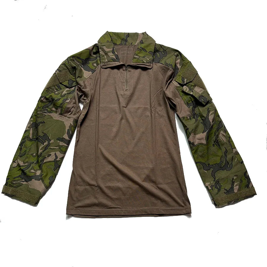 Outdoor Hunting Military Tactics G3 Training Suit, CP Style GEN3 Green Tiger Spot Combat Set, Tactical Top, Tactical Pants Men