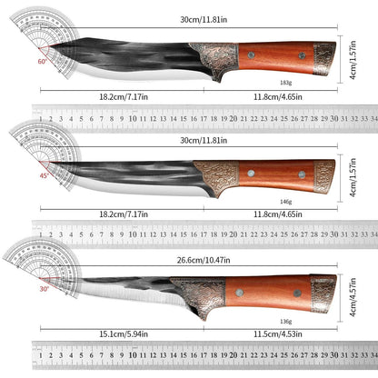 Fixed-blade skinning knife