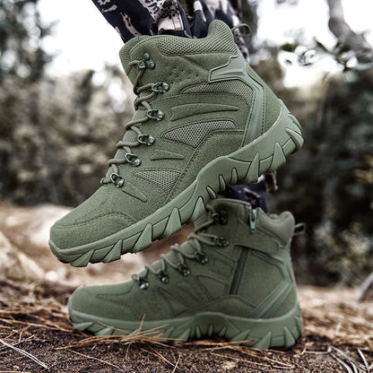 Men's casual tactical boots lightweight side zipper