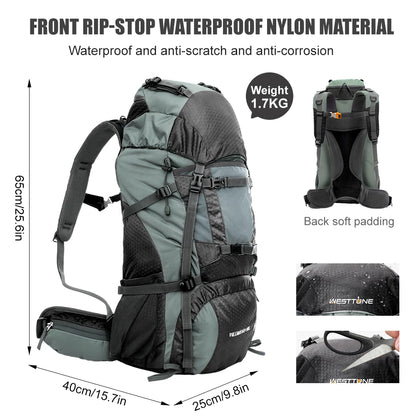 Explorer Internal Frame Backpack with Rain Cover Outdoor Backpack for Hiking Camping Backpacking Travel