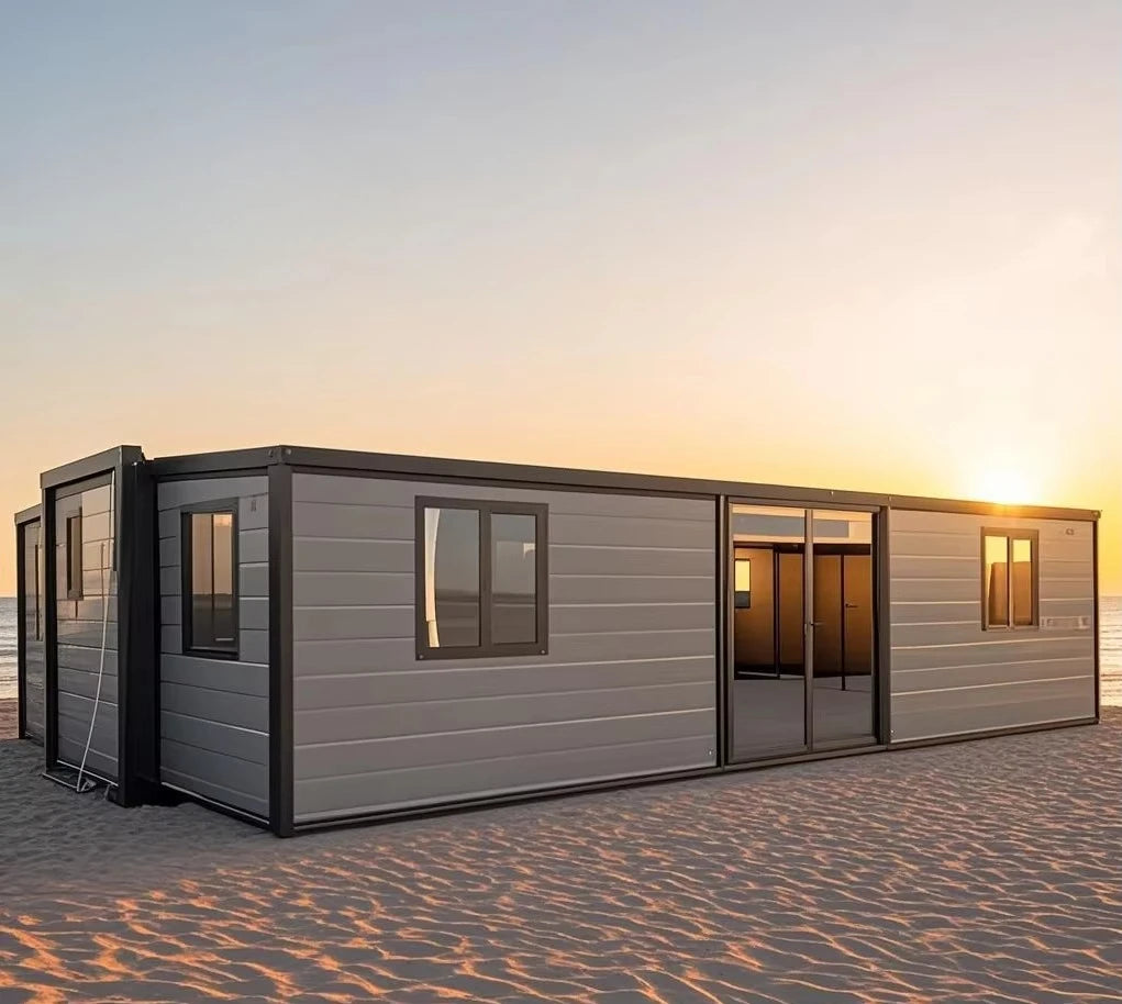 Luxury Foldable Container House with Terrace - Portable Modular Tiny House 1-3 Bedroom Custom Prefab House for Living