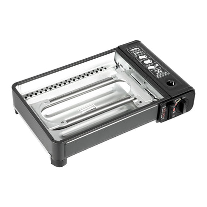 Butane Grill Stove With Grilling Net Portable 1 Burner Gas Stove 0.25-0.3MPa for Outdoor Camping RV Emergency Cooking