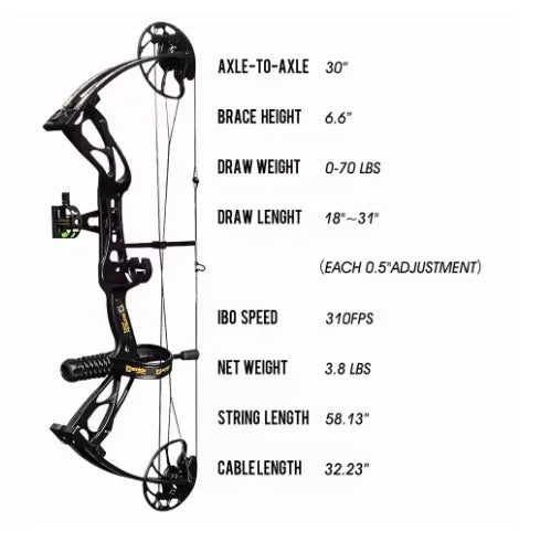 Sanlida Dragon X8 Hunting Shooting Compound Bow Kit 0~60lbs Adjustable Draw Weight Archery Outdoor Sports Bow
