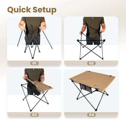 Onetigris Camping Folding Table 600D Polyester Ultralight Outdoor Picnic Table Tourist Portable Desk for Dining Traveling Hiking