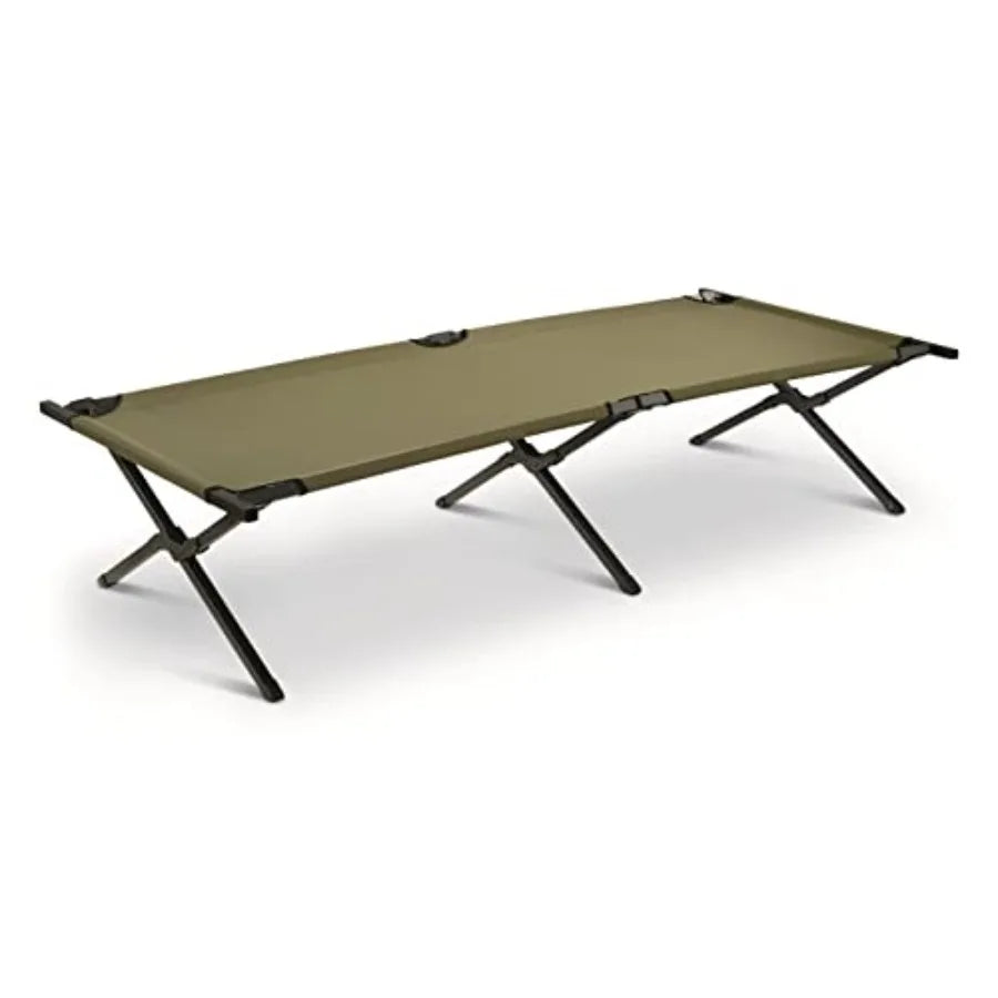 Camping Cot for Adults Heavy-Duty Comfortable Military Army Style Portable Folding Sleeping Camp Tent Bed with Carry Bag 225-lb