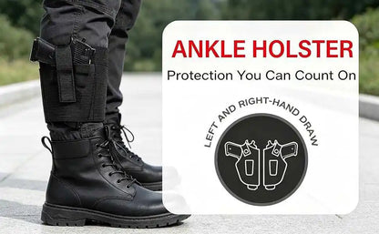 Ankle Holster Concealed Carry Gun Holster Ambidextrous Tactical Leg Holster with Spare Pocket for Subcompact Pistol