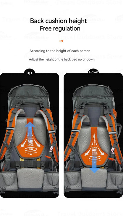 Naturehike 70+5L Backpack Hiking Travel Mountaineering Knapsack Softback Large Capacity Men Waterproof Rucksack With Rain Cover