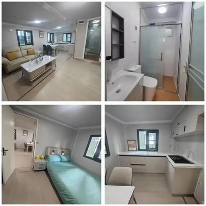 Luxury Foldable Container House with Terrace - Portable Modular Tiny House 1-3 Bedroom Custom Prefab House for Living