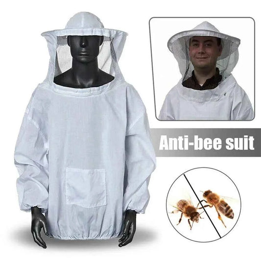Protective Beekeeping Jacket Veil Smock Equipment Beekeeping Hat Sleeve Beekeeper Suit Apiculture Bee Dress