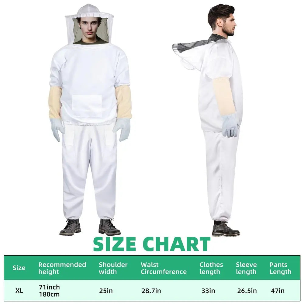 Suits Bee keeper Suit for Men Women Sting Proof Beekeeper with Glove ampVentilated Hood Bee Keeping Starter kit amp Beekeeping S
