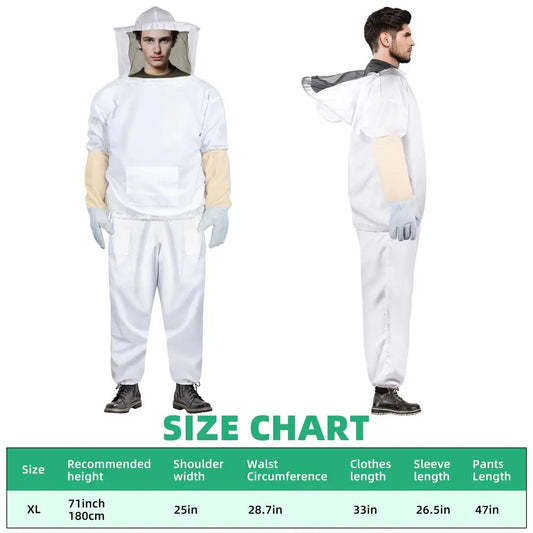 Suits Bee keeper Suit for Men Women Sting Proof Beekeeper with Glove ampVentilated Hood Bee Keeping Starter kit amp Beekeeping S