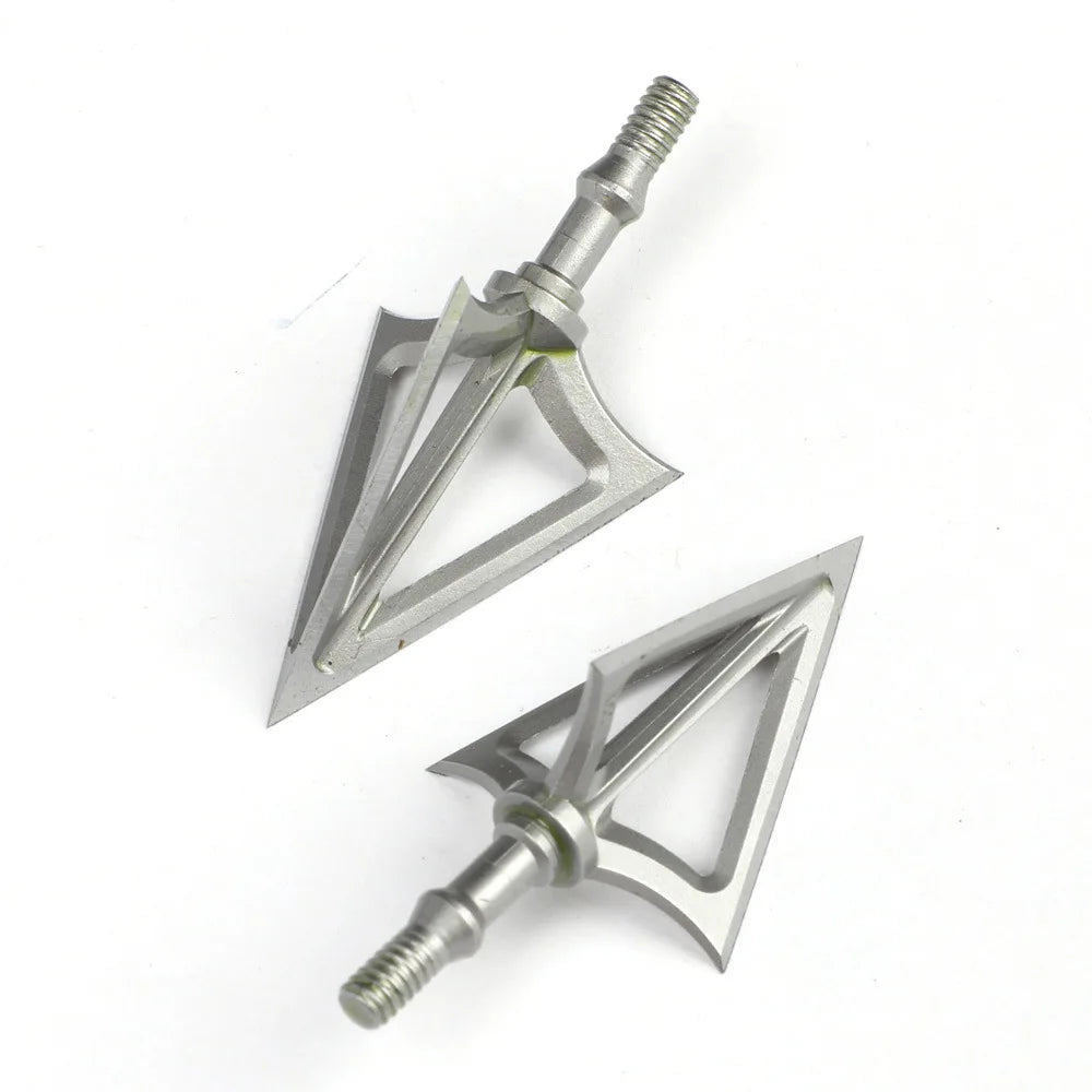 3/6/12pcs Arrowhead Archery Broadhead Hunting Sharp 100/125 Grain Arrow Head 3 Blade Stainless Tips