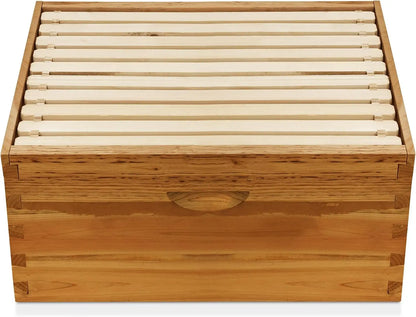 10 Frame Langstroth Beehive Kit with Deep Frames and Foundations for Beekeeping