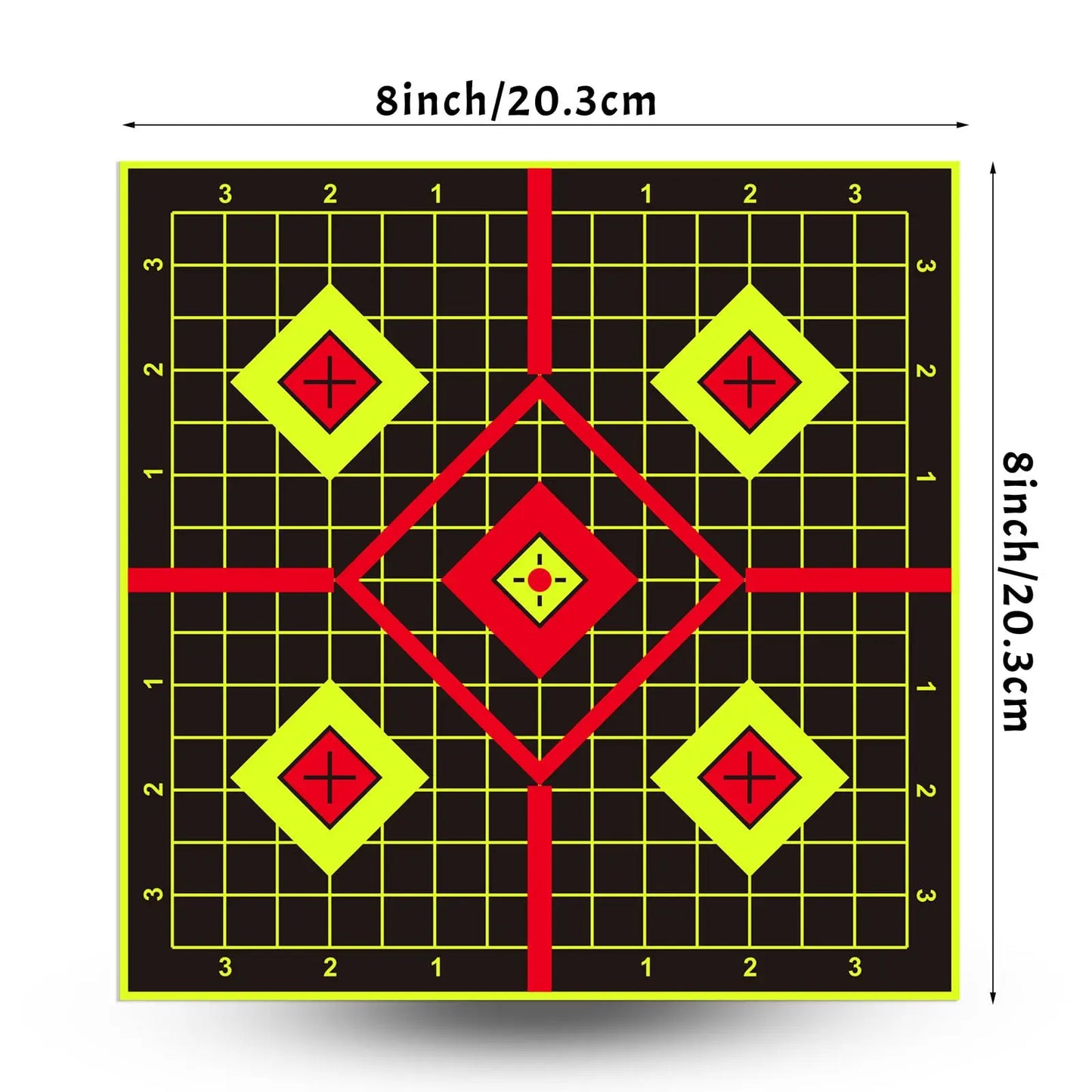 Splatter Adhesive Targets Stickers With Yellow Effect Square 12x12 Inch