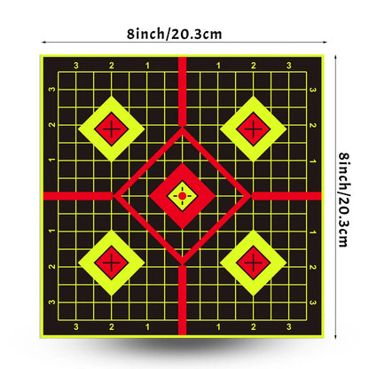Splatter Adhesive Targets Stickers With Yellow Effect Square 12x12 Inch