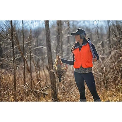 Electronic Shooting Hearing Protection Muffs, 23dB NRR Sound Amplification & Suppression, Ultra-Low Profile with Case