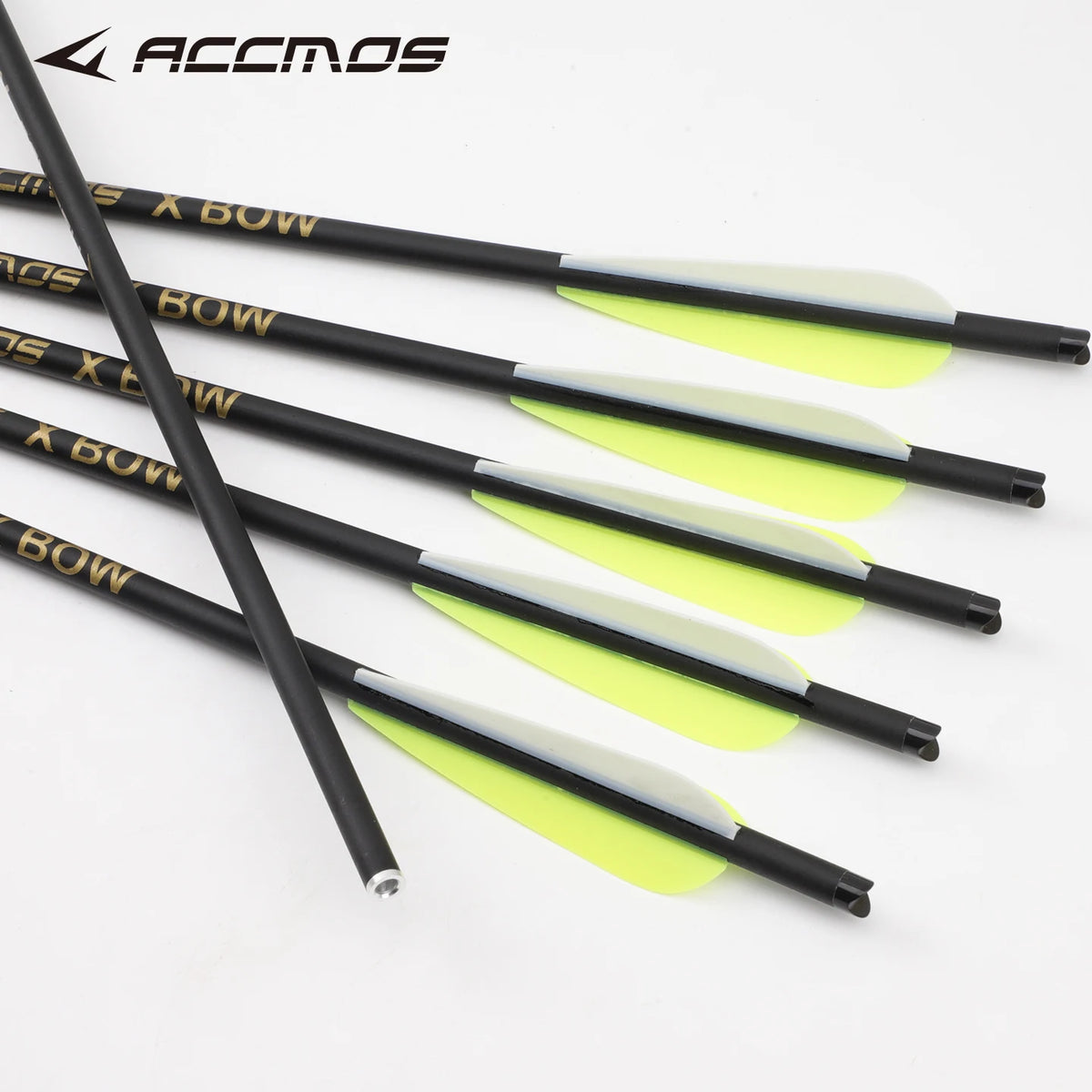 16/18/20/22 Inches ACCMOS 8.8mm Mixed Carbon Crossbow Arrows with Nock & Inserts Archery Hunting Bolts 12pcs