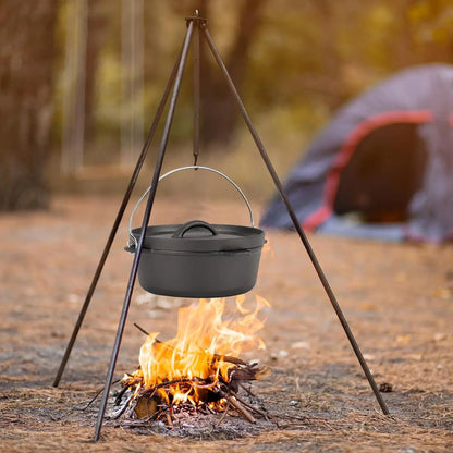 Cast Iron Dutch Oven Pot with Lid, 1.5 Quart for Small Dishes, Camping Cookware, BBQ & Garlic Roaster