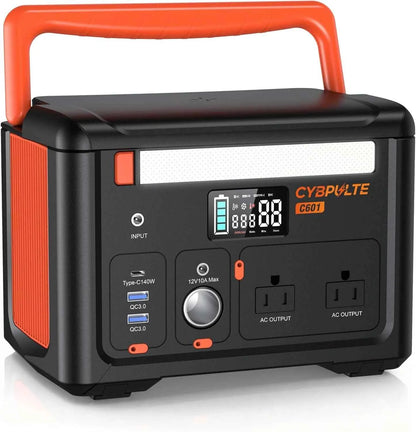 Portable Power Station 600W (1200W Surge), 299Wh Small Lightweight Portable Power for Camping & Spring Outdoor Use, Battery