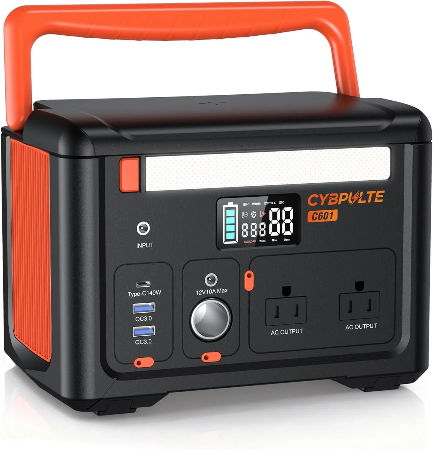 Portable Power Station 600W (1200W Surge), 299Wh Small Lightweight Portable Power for Camping & Spring Outdoor Use, Battery