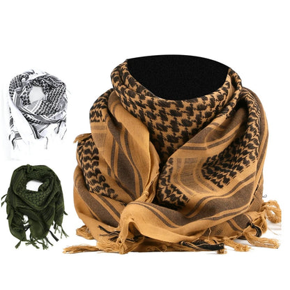 Tactical Keffiyeh Arab Scarf Shawl Neck Cover Head Wrap Cotton