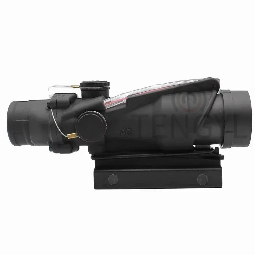 A OG 4x32 Hunting Fiber Illuminated Red Chevron Scope with Killflash and Embossed Logo Rifle Scope Ar 15