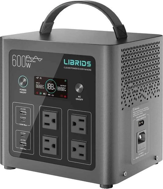 Portable Power Station Solar Generator Lifepo4 Battery Fast Charge Ups Ac Ports Camping Home Backup Outages