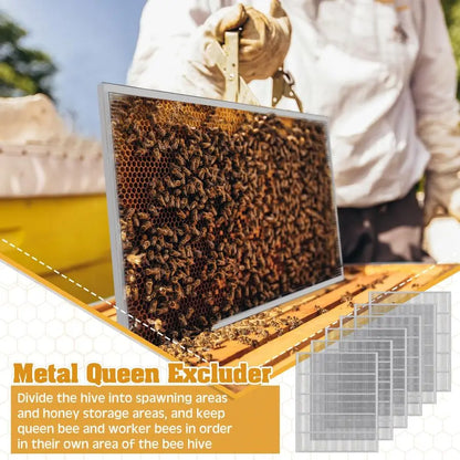 6 Pcs Metal Queen Excluder for 10 Frame Hive