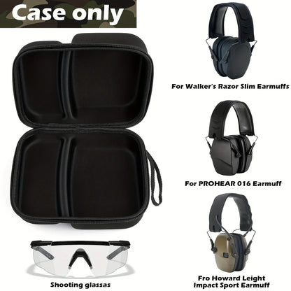 Tactical headphone Case For Walker's Razor Slim Electronic Earmuffs, Storage for Howard Leight, for PROHEAR 016 Ear Protection