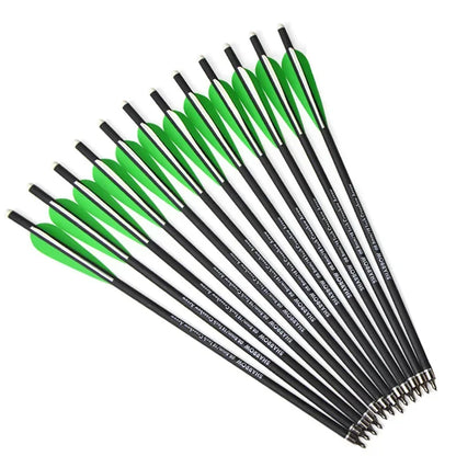 12pcs Archery Carbon Arrow 16/17/18/20/22inch Crossbow Bolts Diameter 8.8mm Arrows for Outdoor Hunting Shooting Accessories