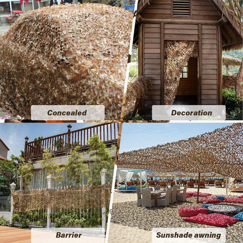 Woodland Camo Netting Military Camouflage Cover for Hunting, Camping, Hideout