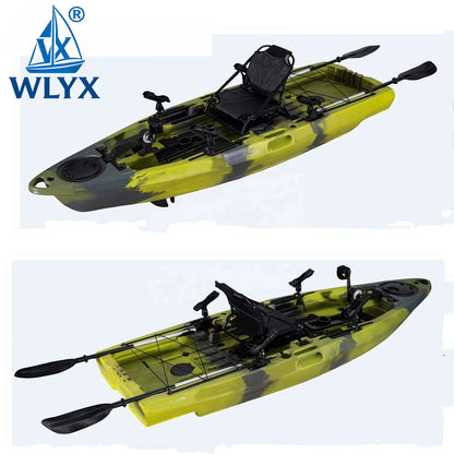 Customize Portable  Kayak With Split Hard Shell Electric Pedal-Driven Canoe For Solo Tandem Lake Sea Adventures Modular Assembly