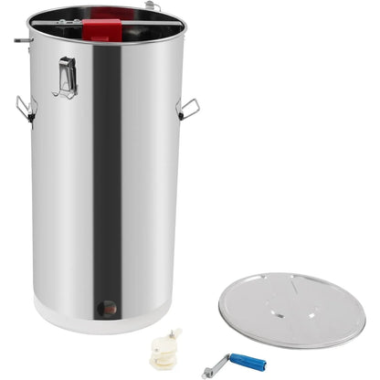 Manual Honey Extractor, 2 Frame Stainless Steel Beekeeping Extraction, Honey Bee Spinner Beekeeping Apiary Centrifuge Equipment, Silver