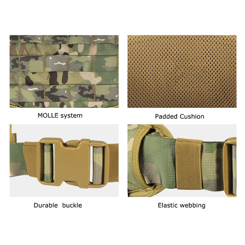 YAKEDA Tactical Battle Belt Duty Belt Law Enforcement Utility Belt Police Belt 7 in 1 Set