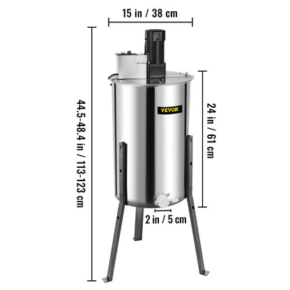 SucceBuy Honey Extractor 2 3 4 Frame Manual Electric Stainless Steel Honeycomb Spinner Crank Honey Centrifuge Beekeeping Equipment